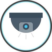 Cctv Flat Circle Icon vector