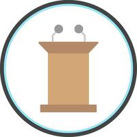 Podium Flat Circle Icon vector