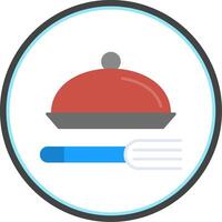 Meal Flat Circle Icon vector