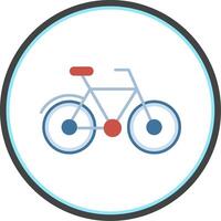 bicicleta plano circulo icono vector