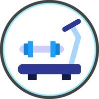 Gym Flat Circle Icon vector