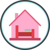 Blanket Flat Circle Icon vector