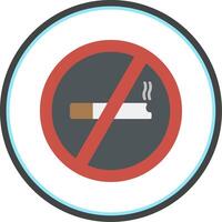 No Smoking Flat Circle Icon vector