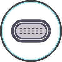 Running Track Flat Circle Icon vector