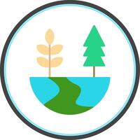 Nature Flat Circle Icon vector