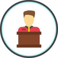 Reception Flat Circle Icon vector