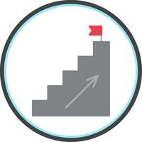 Steps Flat Circle Icon vector