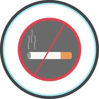 No Smoking Flat Circle Icon vector