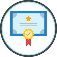 Qualify Flat Circle Icon vector