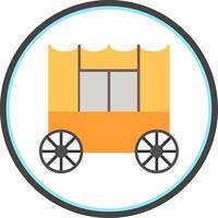 Carriage Flat Circle Icon vector