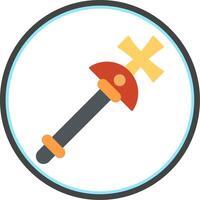 Scepter Flat Circle Icon vector