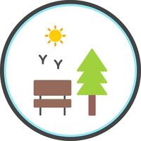 Park Flat Circle Icon vector