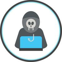 Data Phishing Flat Circle Icon vector