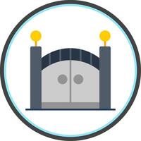 Gate Flat Circle Icon vector