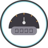 Tachometer Flat Circle Icon vector