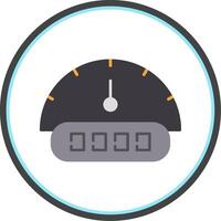 Tachometer Flat Circle Icon vector