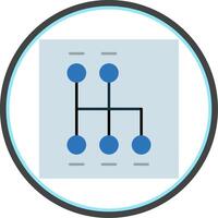 Shift Flat Circle Icon vector