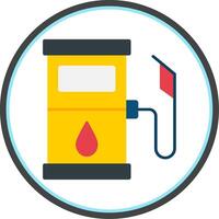 Fuel Station Flat Circle Icon vector