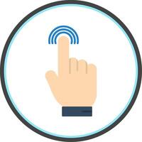 Tap Flat Circle Icon vector