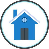 House Flat Circle Icon vector