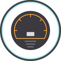 Speedometer Flat Circle Icon vector