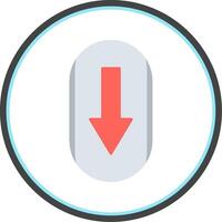 Scroll Down Flat Circle Icon vector