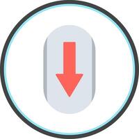 Scroll Down Flat Circle Icon vector