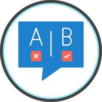 Ab Testing Flat Circle Icon vector