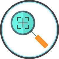 Search Flat Circle Icon vector