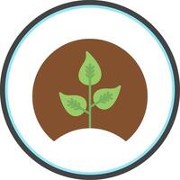 Eco Sprout Flat Circle Icon vector