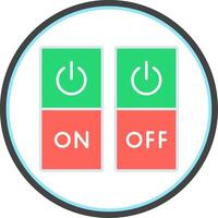 Switch Flat Circle Icon vector