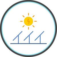 Solar Energy Flat Circle Icon vector