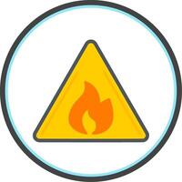 Hazards Flat Circle Icon vector