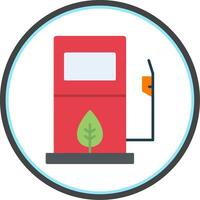 Bio Fuel Flat Circle Icon vector