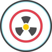 Radioactivity Flat Circle Icon vector