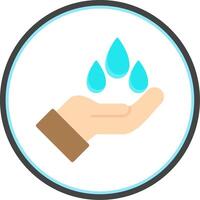 Save Water Flat Circle Icon vector