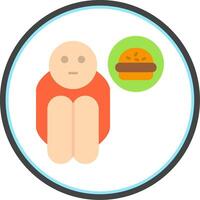 Beggar Flat Circle Icon vector
