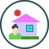 Homeless Flat Circle Icon vector