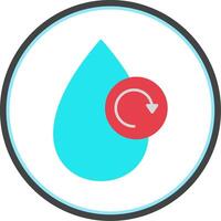 Water Recycle Flat Circle Icon vector