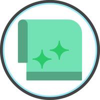 Towel Flat Circle Icon vector