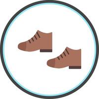 Zapatos plano circulo icono vector