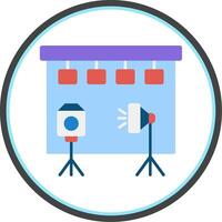 Studio Flat Circle Icon vector