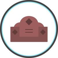 Couch Flat Circle Icon vector