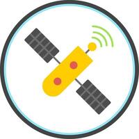 Satellite Flat Circle Icon vector