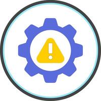 Risk Management Flat Circle Icon vector