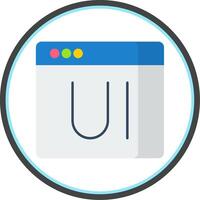 ui plano circulo icono vector