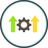 Automation Flat Circle Icon vector
