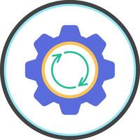 Recovery Flat Circle Icon vector