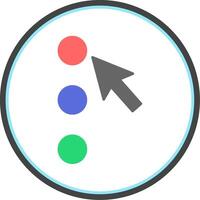 Option Flat Circle Icon vector