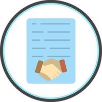 Handshake Flat Circle Icon vector